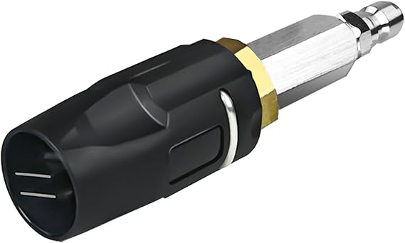 3-7 GPM M5 Twist Nozzle, Adjustable Downstream Soft Wash Nozzle, Rotate 60 Degrees To Spray,Used In Conjunction With Water Gun,For Cleaning High Walls