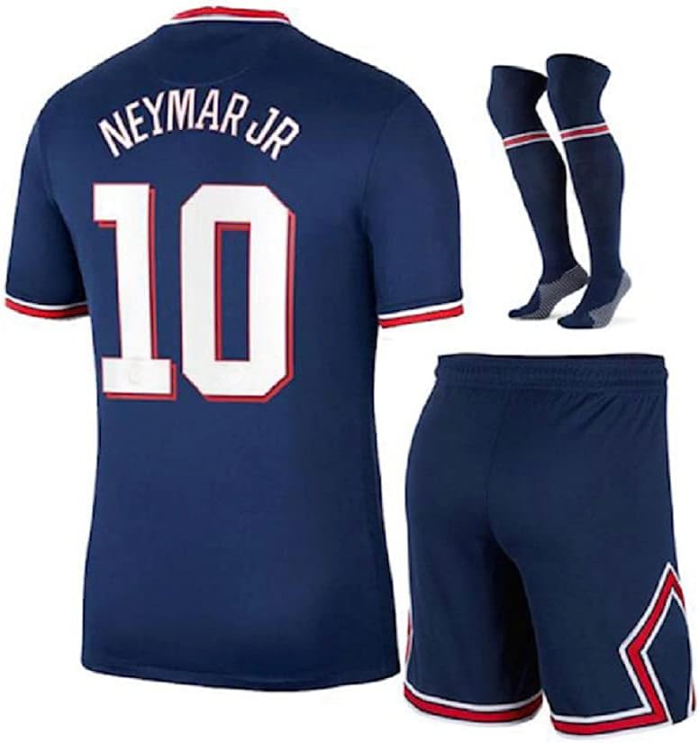 Genu Paris Blue Home Neymar Soccer Kids Set Kit Size XL 12 Years Old for Youth