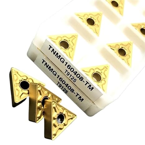 10pcs TNMG160404 TNMG160408 TM T9125 Carbide Inserts Tungaloy External Turning Tool CNC Turning Insert Cutting Tool Steel Processing(TNMG160404-TM T9125)