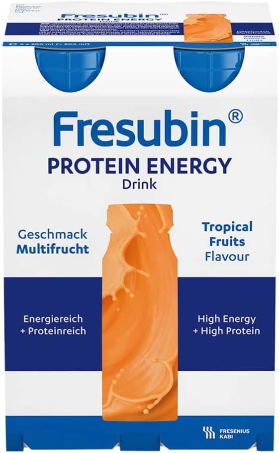 Fresenius Kabi FRESUBIN Protein Energy Drink Multi Fruit Drinks Flask 4 X 200 ml Pack of 1 x 1 Kg