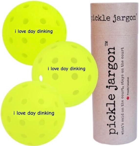 Pickleball Balls - USAPA-Approved Outdoor Balls With Witty Text, Perfect Pickleball Gift, Tournament-Grade Bounce, Wind-Resistant ( 26g Each)