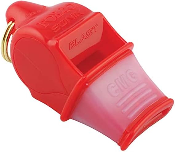 Fox 40 Sonik Blast CMG Whistle with Lanyard, Red