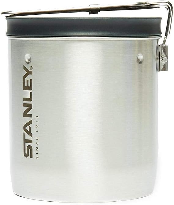 STANLEY 1913 Adventure Compact Cook Set 0.7L | 4 Piece Camp Cook Set - Stainless Steel Pot - Bowl and Spork Included
