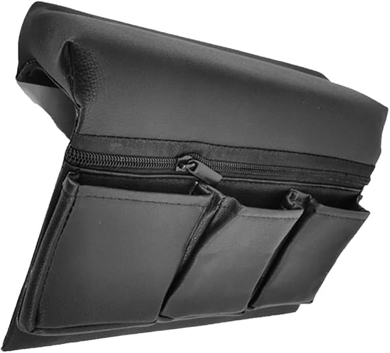 Car Door Side Storage Pocket: Leather Window Armrest Bag Black Car Door Window Armrest Pad Universal Interior Accessories