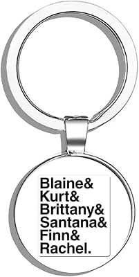 Glee Characters Names Metal Round Metal Key Chain Keychain Ring
