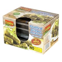 Golden Harvest Dolmas Stuffed Grape Leaves | 32oz (2 LB) | Olive Oil Based | Gluten & Fat Free, No Preservatives | Ready To Eat Hot/ Cold Prepared Food | Healthy Snack Alternative | BPA Free Containers