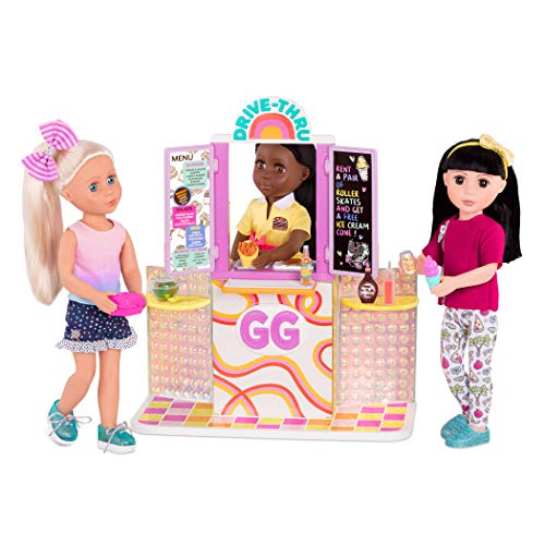 Glitter Girls 14-Inch Doll Accessories Drive Thru Window Set Deluxe Play Food & Pretend Restaurant Playset Toys, Clothes, and Accessories 3 Years