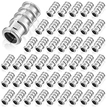 Zonon 100 Pcs 1/4 x 1 Lag Shield Anchor Bulk Long Zinc Alloy Bolts Concrete Anchors Lag Screws Masonry Anchors Hole