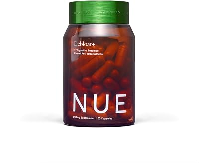 The Nue Co. DEBLOAT Supplement, Bloating, Soothes Gas and Abdominal Pain, Immunity Support, Improves Gut Health, Vegan, Gluten Free, 60 Cap