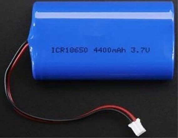 1Pcs 18650 3.7v 4400mAh Li Ion Rechargeable Pack with JST PH 2.0/2P Connector 16.28Wh/4.4A, Blue, 6.6 X 1.8 Cm (16.28Wh/4.4A) for Electronics, Toys, Lighting, Equipment