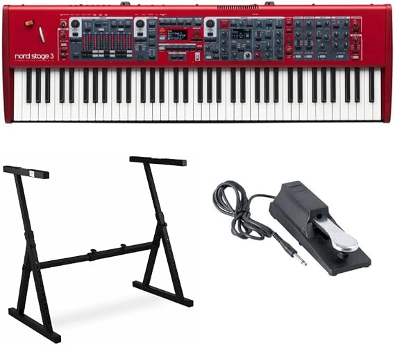 Nord Stage 3 HP76 76-Key Hammer-Action Portable Keyboard Bundle with Z-Style Stand and Sustain Pedal ( 3 Items)