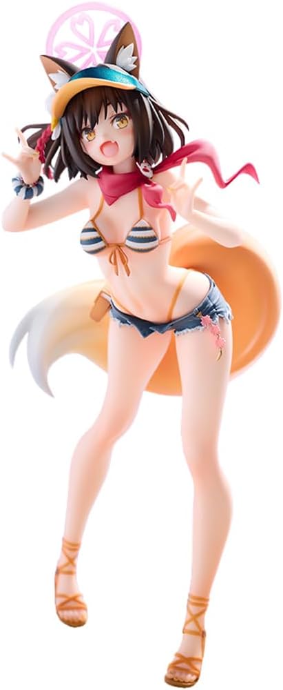 Kuda Izuna Figure Statue, 25cm Standing Pose Swimsuit Girls Anime Figure Game Character Figurine Model Handmade Collectible Gifts for Fans