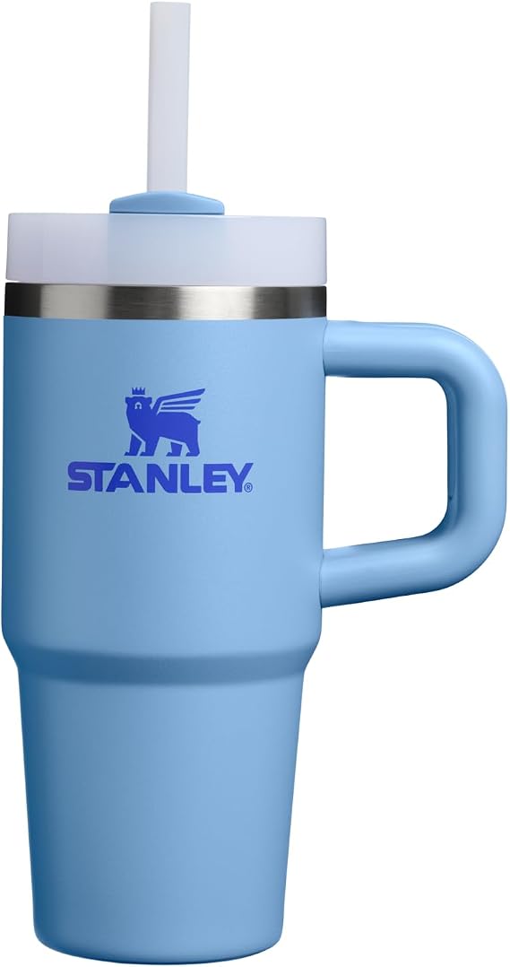 Stanley Adventure Reusable Vacuum Quencher Cup with Straw Leak Proof Lid Insulated Cup Keeps Heat for Up to 5.5 Hours Cold for 9 Hours and Ice for 40 Hours - 20 30 1.1 Litre