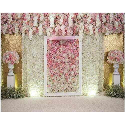 Wedding Backdrops 10x8ft Bridal Shower Backdrop for Pictures Wedding Backdrops for Photoshoot Flower Backdrop Wedding Ceremony Background Props