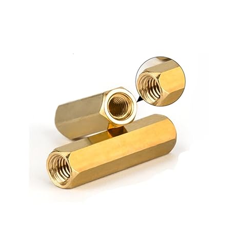 30pcs M2 M2.5 M3 M4 M5 Brass Hex Male Female Standoff Board Pillar Double Pass Hexagon Thread Motherboard Spacer Nut Hollow Column(3mm (30Pcs),M2)