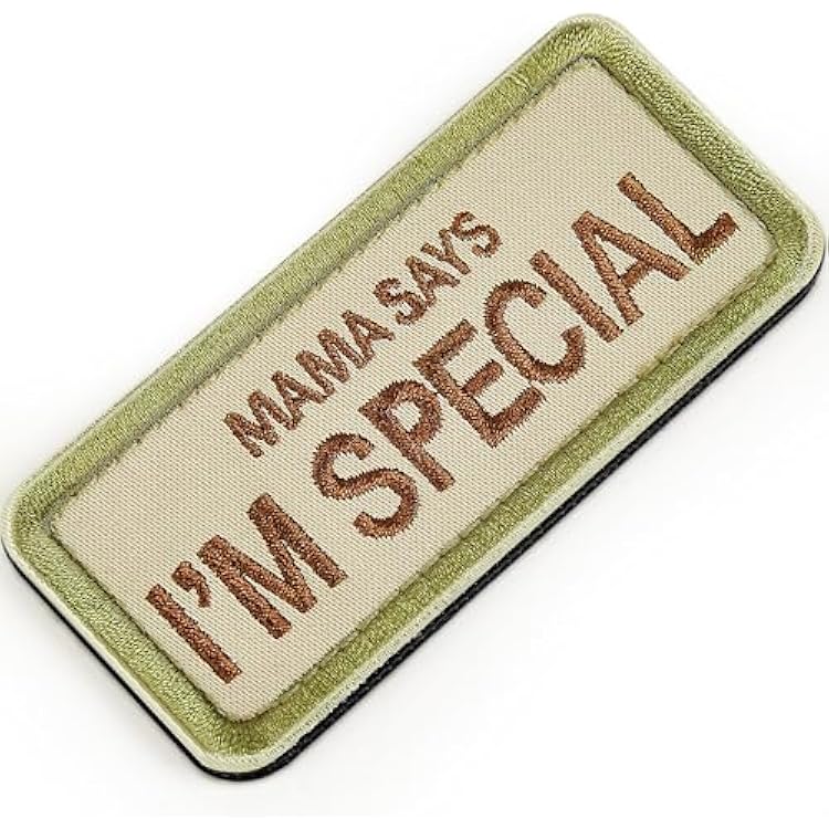 OneTigris Funny Morale Patch, Mama Says Im Special Embroidered Tactical Patch with Hook & Loop for Backpacks, Jackets, Helmets, Hats, Dog Harnesses & Gear