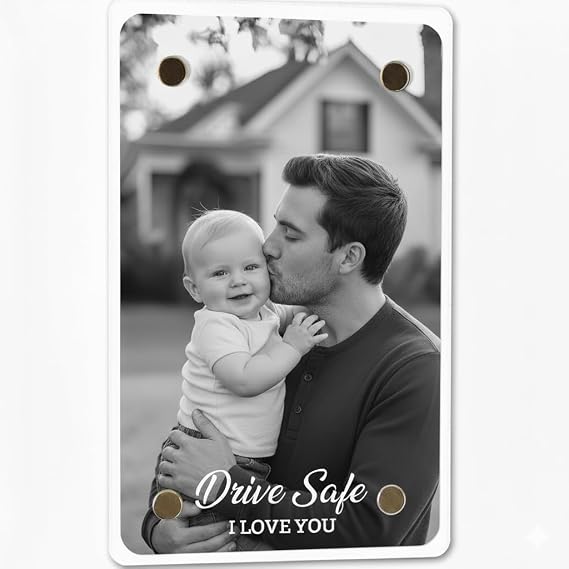 Drive Safe I Love You Visor Clip, Car Picture Holder, Sun Visor Photo Clip, Acrylic Magnetic Photo Clip, Car Picture Frame, Magnetic Photo Frames, Gifts for Boyfriend, Dad