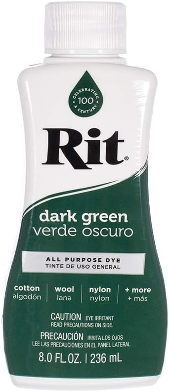 Rit Dye Liquid Wide Selection of Colors 8 Oz. (Dark Green)