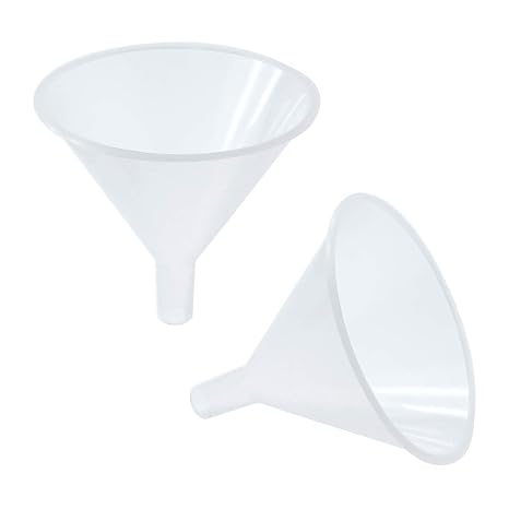 Sscon Lab Funnel 2Pcs 150ml Plastic Wide Mouth Clear | These 2 clear plastic laboratory filter funnels feature 150ml wide mouth design