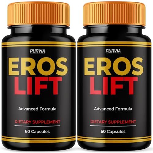2 Pack Eros Lift Capsules, ErosLift Supplement For Men Energy & Power Support Capsulas, Ultra Mens Performance Pills, Natural, Active, Health, Workout, Drive, Fitness, Endurance & Stamina 120 ct