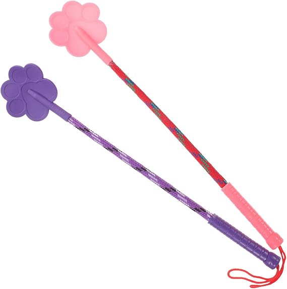 2-Pack Dog Training Paw Shape Pet Training Stick Tool for Puppies Flexible Lightweight No Hurt Dog Training Equipment for Indoor Outdoor Play Obedience and Behavior Aid