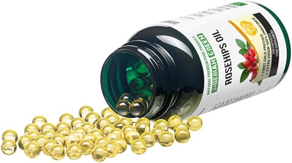 Siberian Green Rosehips Seed Oil Capsules 200 Softgels Wild Harvested Siberia Altai Cold Pressed Unrefined