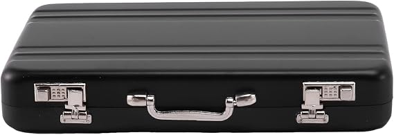 Business Card case Mini Business Cards Holder Carry Case Portable Card Organizer Black