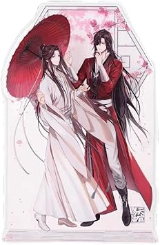 THE UNTAMED Heaven Officials Blessing Figure Standing Ornaments,Tian Guan Ci Fu Desktop Decoration Animation Peripheral Products (Fan Hua Qing Xin)
