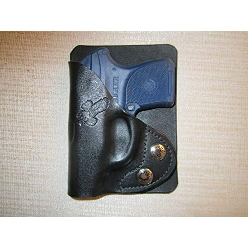 Fits Ruger lcp or Keltec p3at Leather Wallet & Pocket Holster