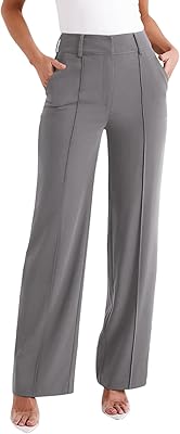 NIMIN High Waisted Work Pants for Women Wide Leg Dressy Pants Business Casual Trousers 2026 Summer Slacks with Pockets
