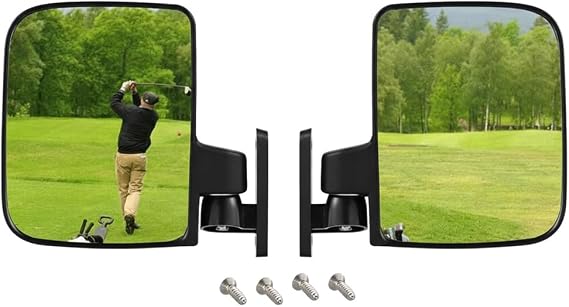 Professional Installation Golf Carts Mirrors Folding 2PCS Universal Side Rear View Mirrors for Golf Carts Side Mirror