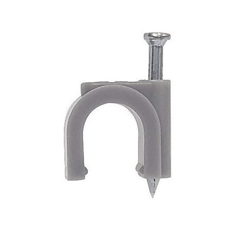 Morris 35045 Round Cable Clip, Plastic, 4 Conductor Telephone Wire (Pack of 100)
