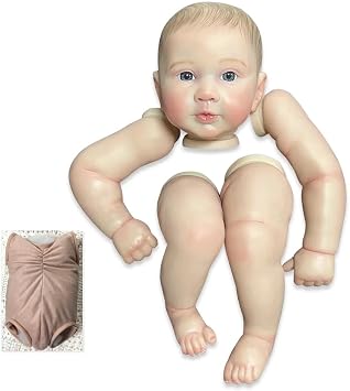 New 19inch Already Painted Finished Reborn Piper Doll Size Kits Very Lifelike Baby with Cloth Body Many Details Veins