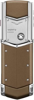 VERTU Signature V Feature Phone Luxury Business Mobile Phone Stainless Steel Pure Silver Khaki Brown