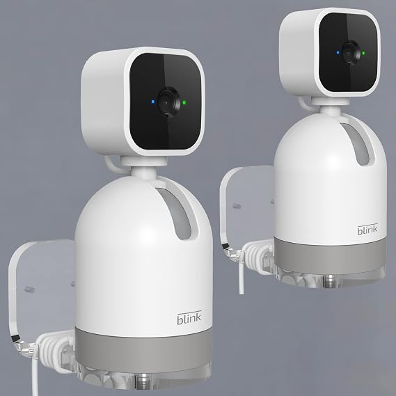 Blink Mini Pan-Tilt Kamera için Duvar Montajı - Blink Mini Pan-Tilt Kamera Şeffaf Akrilik Duvara Montaj Braketi/Ev/Daire/Ofis İç Mekan için Tutucu (2'li Paket)