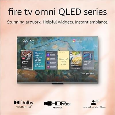 Amazon Fire TV 55" Omni QLED Series 4K UHD smart TV, Dolby Vision IQ, Fire TV Ambient Experience, local dimming, hands-free with Alexa
