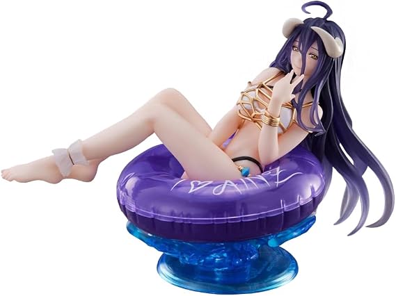 Albedo Figure 3.93 Inch Anime Albedo Swimsuit Sitting Position Figurine Collectible Model PVC Statue Ornaments Gifts