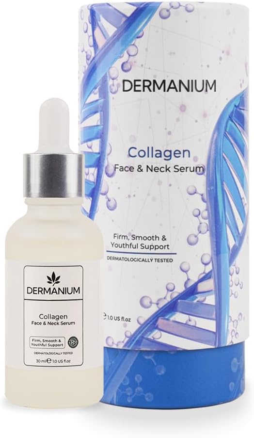 Collagen Yüz ve Boyun Serumu - %3 Hidrolize Kolajen, Hyaluronik Asit ve Zeytin Yaprağı, Sıkı ve Dolgun Cilt Bakımı, Konsantre Yüz, Boyun ve Dekolte Bakım Serumu, 30 ml  1 fl oz