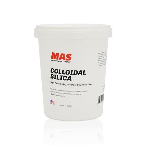 MAS Epoxies Colloidal Silica Epoxy Thickener, High Strength Epoxy Filler Additive for Wood, Marine, and Fiberglass, Structural Bonding & Filleting for 2:1 or 5:1 Epoxy Resin Systems (1 Quart)