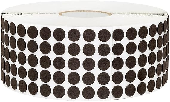 The Felt Store Button Rolls 12 Diameter Medium Duty Felt Pads 1/8 Thick, Floor & Furniture Protectors, Brown - 1425 PCS