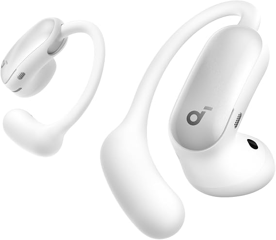 Soundcore AeroFit 2 Pro, Yarı Kulak İçi Aktif Gürültü Engelleme, Ayarlanabilir Kulak Kancaları, LDAC ve Yapay Zeka Destekli, Beyaz - A3875