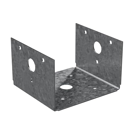Simpson Strong-Tie BC40 Post Base - 3-9/16 in. x 3-1/4 in. x 2-1/4 in., 4X Nominal Post Size, Opposing Nail Pattern, Heavy Duty 18-Gauge Steel Build, Zinc Galvanized Finish