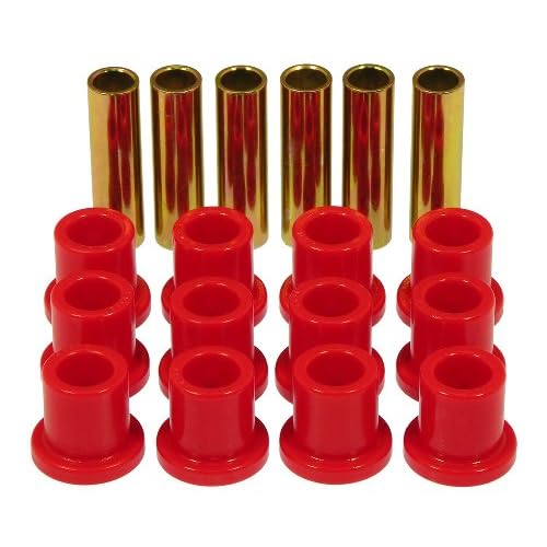 Prothane 6-1001 Red Rear Spring Eye and Shackle Bushing Kit