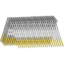 21 Degree Framing Nails 1000 Count, 3-1/2-Inch x .131" Ring Shank, Full Round Head Hot Dipped Galvanized, for Pneumatic Electric 20 to 22 Degree Framing Nailer