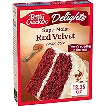 Betty Crocker Delights Super Moist Red Velvet Cake Mix 13.25 oz (Pack of 6)