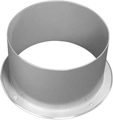Duct Connector Flange, Steel Straight Pipe Flange for Heating Cooling Ventilation System Coated with Polymeric Enamel 6 Inch