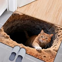 Alkyne 3D Optical Illusion Rug Hallway Runner, 2026 New 3D Hole Rug, Rugs That Looks Like A Hole, Non-Slip Visual Doormat for Indoor & Outdoor Entrance Decor