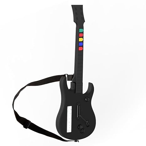 DOYO Wireless Wii Guitar Hero Controller for guitar hero and Rock Band Games, Compatible with All guitar Hero Games and Rock Band 2, Legends of Rock, Includes Adjustable Strap (Black)