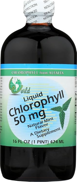 World Organic Liquid Chlorophyll Mint - 50 mg - 16 fl oz