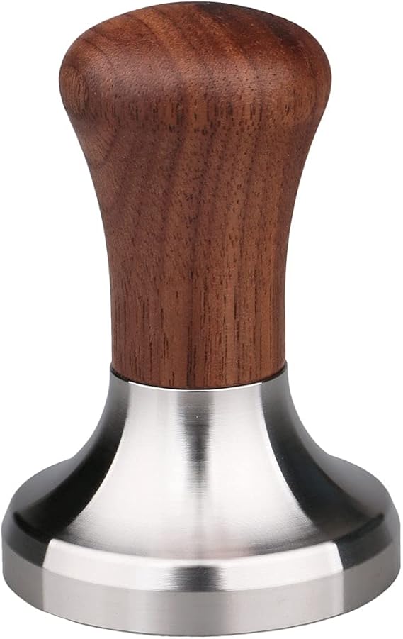 Coffee Tamper Flat Espresso Tamper for 51mm Portafilter Wooden Handle. Barista Espresso Tamper